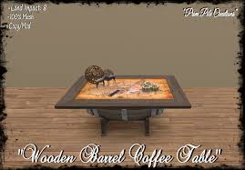 37h x 56 x 56 one of our most popular l. Second Life Marketplace Ppc Wooden Barrel Coffee Table