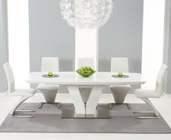 Buy The Malaga 180cm White High Gloss Extending Dining Table With Hampstead Z Chairs At The Gre White Dining Table Extendable Dining Table High Gloss Furniture