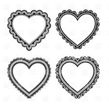 Download Images For Heart Vector Black Clip Art Valentine Clipart Lace Heart