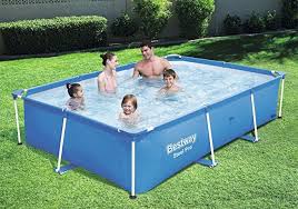 Bestway Frame Pool Deluxe Splash Jr Steel Pro 259 X 170 X 61cm Baden Badespass Schwimmen Schwimmbadzu Oberirdische Pools Swimming Pool Pool Rechteckig
