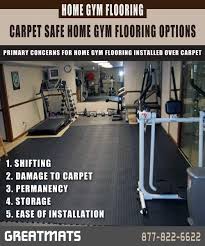 best home gym flooring over carpet for
