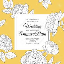 » flowers are the most romantic expression of love. Botanical Peony Rose Flowers Wedding Invitation Card Template Royalty Free Cliparts Vectors And Stock Illustration Image 72310544