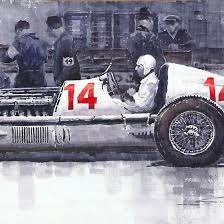 Mercedes W25c Monaco Gp 1936 Manfred Von Brauchitsch By Yuriy Shevchuk Auto Racing Art Motorsport Art Racing Art