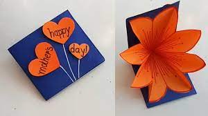 Make a paper hat out of discarded newspaper. Handmade Mother S Day Card Mother S Day Pop Up Card Making Idea Youtube