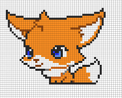 Fox By Virginiagina On Deviantart Perler Bead Art Pixel Art Templates Pixel Art