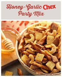 Honey Garlic Chex Party Mix Snack Mix Recipes Chex Recipes Chex Snack Mix