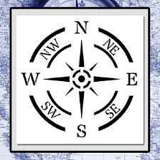 Our 2nd channel is on patreon! 8 X 8 Compass Face Stencil Vintage Nautical North South East West Travel Sport North South East West Face Stencils Stencils