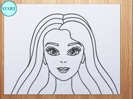 How To Draw Barbie Face Barbie Drawing Easy Drawings Drawings
