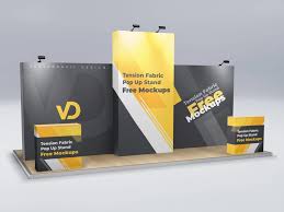 Tension Fabric Pop Up Stand Free Mockups Vectogravic Design Mockup Tradeshow Display Design Exhibition Stand