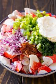 I love eating it for. Crab Salad Recipe Seafood Salad Deli Salad Crab Salad Seafood Lowcarb Keto Lunch Dinner Dinn Crab Salad Recipe Sea Food Salad Recipes Seafood Salad
