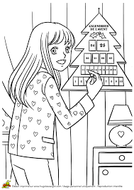 Coloriage Fille Decouvre Le Calendrier De L Avent Bon coloriage avec hugo !!! calendrier de l avent