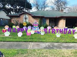 Birthday Yard Signs Houston Texas One Sign Day Birthday Signs Houston Texas One Sign Day New Baby And Birthday Sign Rentals Hous In 2020 Birthday Yard Signs Birthday Sign Happy Birthday Yard Signs
