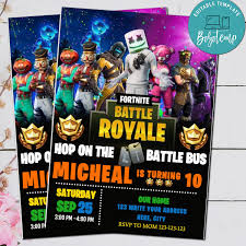 Editable Dj Marshmellow Fortnite Game Invitation Birthday Party Birthday Invitations Printable Birthday Invitations Free Printable Birthday Invitations