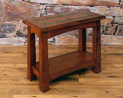 Blue Mesa Chair Side Table Banqueta Madeira Curiosidades