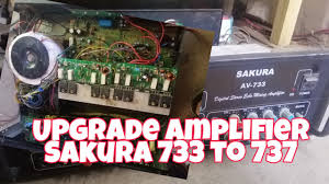 Elcircuit.com already making this power amplifier that have output power about 750w mono , and if stereo this power amplifier have output power electronic schematics audio amplifier circuit diagram nature pictures cool stuff ideas. Upgrade Amplifier Sakura 733 To 737 Youtube