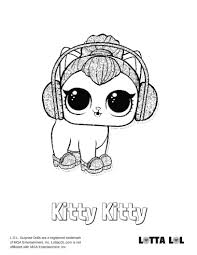 All favorite babies from all series of toys! Kitty Kitty Coloring Page Lotta Lol Kitty Coloring Cat Coloring Page Coloring Pages