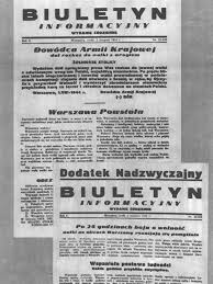 Pojednanie, poświęconą milionom niemców, którzy ucierpieli w wyniku ii wojny światowej. Powstanie Warszawskie Biuletyn Informacyjny Medium Walczacej Stolicy Dzieje Pl Historia Polski