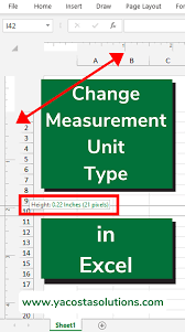 How To Change Measurement Type In Excel With Pictures Excel The Unit Page Layout
