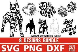 Download 8x American Staffordshire Terrier Bundle Svg Dog Shapes Svg 352217 Cut Files Design Bundles