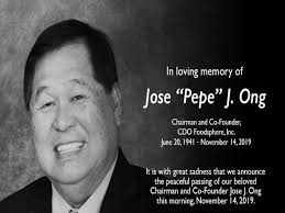 CDO chairman Jose Ong passes away at 78