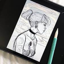 Started A New Painting On The Ipad Pro In Procreate Excited About This One Sketching Pen Doodle Ink Illustrato Character Design Art Day Pen Drawing