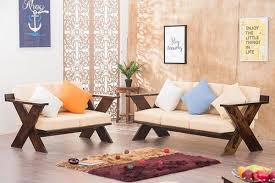 Pallet made sofa with table i have repurposed the pallet into numerous practical furniture items. Wooden Sofa Set Spanos Manufacturer Supplier And Exporter