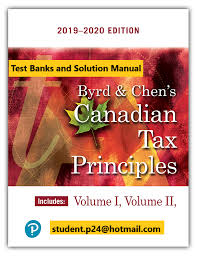 Pin On Test Bank And Solution Manual Canadian Tax Principles 2019 2020 Edition Volumes I And Ii Clarence Byrd Ida Chen