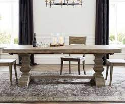 Chelsea living extending dining table in white with an truffle oak trim. Banks Extending Dining Table Gray Wash Final Pottery Barn High End Furniture Home Furnishings Equip Bid