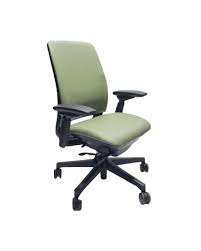 Steelcase Amia Chair All Features Mint Green Leather 4 Way Adjustable Arms Adjustable Lumbar Support Office Chair Work