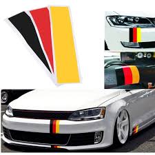 Germany Flag Stripes Stickers Decals Vinyl For German Car Body Bumper Side Luckystickers Vinilos Para Autos Volkswagen Jetta A2