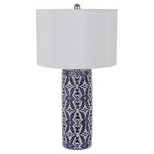 As long as your bedside lamps are in keeping with the rest of your bedroom's decor, the color and style are up to you. 27 5 Tall Table Lamp Blue White Decor Therapy Target