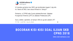 Nah untuk bisa lolos dalam tes skd ataupun skb cpns apoteker dan farmasi 2018, maka anda bisa mempelajari contoh soal skb apoteker dan farmasi 2018 beserta kunci jawaban dan pembahasannya. Bocoran Penting Kisi Kisi Ujian Skb Cpns 2018 Dibagikan Oleh Bkn