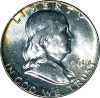 1961 d ben franklin half dollar value cointrackers