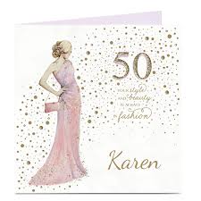 Turning 50 is a milestone but it can be hard to know what to write in a card, so add a silly quote and send them over the hill with a bit of flair! Buy Personalised 50th Birthday Card Style And Beauty For Gbp 2 79 Card Factory Uk