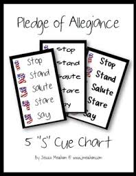 Pledge Of Allegiance 5s Cue Chart