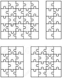 Create an animated jigsaw puzzle in powerpoint in which each piece of the puzzle flies, bounces or otherwise moves onto the slide to display the image or text you want to present. Four White Jigsaw Puzzles Separate Pieces Vector Royalty Free Cliparts Vectors And Stock Illustration Image 61539257