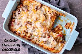 Create a layer of the chicken and cheese mixture. Chicken Enchilada Casserole
