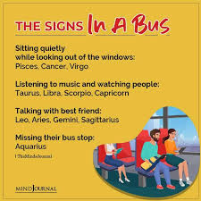 The office of transit planning and travel information are great to demonstrate all the information of bus schedules and the. The Zodiac Signs In A Bus