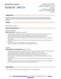 You can lead off this section with a brief objective statement that captures your strengths for the position you are applying for in one sentence. Guard Resume Samples Qwikresume