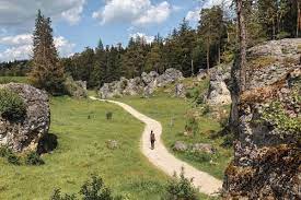 This area of land was shaken by the impact of two meteorites 15 million years ago. Wandern Auf Dem Albschaferweg Meteorkrater Felsenmeer Und Eine Nacht Im Schaferwagen Black Dots White Spots