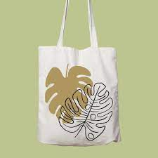 Botanical Leaf Plants Tote Bag Eco Friendly Plant Bag Eco Etsy Canvas Bag Design Tote Bag Canvas Design Canvas Tote Bags