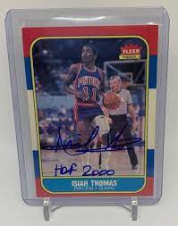 (getty images/graphics by yahoo sports' amber matsumoto). Isiah Thomas Autographed 1986 Fleer Rookie Card Sports Cards Investing