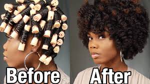 Part your wet hair how you want it, then place a pair of stockings or tights on top of your head with one leg on each side, almost like you're wearing a headband. Rod Set On Natural Hair How To Do A Wet Set With Rollers Youtube