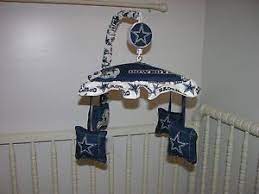 New Umbrella Crib Mobile Set Made W Dallas Cowboys Fabric Dallas Cowboys Baby Shower Dallas Cowboys Baby Cowboy Baby Shower