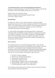 PDF) Are Deaf interpreters part of a global Deaf renaissance?