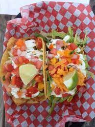 Perfectly cooked fish with a yummy cabbage slaw & tomatillo ranch. Fish Tacos With A View Review Of Tidal Taco Shack Qualicum Bay Canada Tripadvisor