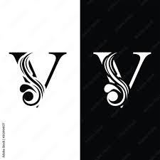 Over 30676 letter v pictures to choose from, with no signup needed. Letter V Black And White Flower Alphabet Beautiful Capital Letters Stock Vector Adobe Stock