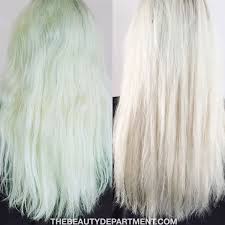 Swimmer S Hair Removing Green Blonde Hair Turned Green Chlorine Hair Chlorine Green Hair