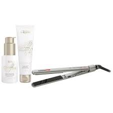 Professional ceramic flat iron 1 inch, dual temperature for thick hair, salon grade hair straightener heats up in 10 seconds, gp232 simpletouch with swivel cord by glampalm 7 $99 99 ($99.99/count) Sleek Expert Hair Straightener Pack 2072e Thick Hair