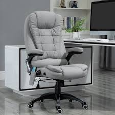 Includes 6 massage points a heated band and a remote have a seat on this sleek homcom racing style executive home office chair and feel your productivity. Vinsetto Massage Office Chair Recliner Ergonomic Gaming Heated Home Office Padded Linen Feel Fabric Swivel